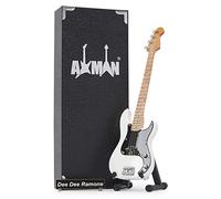 Dee Dee Ramone (Ramones): Bass - Miniatur-Gitarren-Nachbildung - Musik-Geschenke - handgefertigt Ornament 1/4 Maßstab