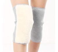 Dee Plus Almohadillas de Rodillera Respirables Deportivos 1 par | Rodilleras de lana invierno Kneepad Hombres Mujeres | elásticos, ofrece sujeción y calor, alivia el dolor, antideslizantes y cómodos