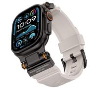 Dee Plus Correa deportiva para Apple Watch Ultra 2/Ultra/Series 10/9/8/7/SE/6/5/4-49 mm, 45 mm, 44 mm, 42 mm, correa de silicona suave con conector de metal, duradera y cómoda pulsera para hombre