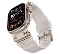 Dee Plus Correa deportiva para Apple Watch Ultra 2/Ultra/Series 10/9/8/7/SE/6/5/4-49 mm, 45 mm, 44 mm, 42 mm, correa de silicona suave con conector de metal, duradera y cómoda pulsera para hombre