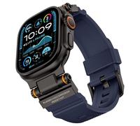 Dee Plus Correa deportiva para Apple Watch Ultra 2/Ultra/Series 10/9/8/7/SE/6/5/4-49 mm, 45 mm, 44 mm, 42 mm, correa de silicona suave con conector de metal, duradera y cómoda pulsera para hombre