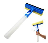Dee Plus Limpiador de Ventanas 3 en 1, con pulverizador Integrado, Esponja, Limpiacristales Limpiador Profesional de Cristales, para Uso en automóvil, doméstico con Mango Desmontable (2 Pieza)
