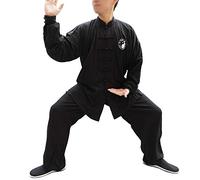 Dee Plus Ropa de Tai Chi con algodón para Mujer Hombre Unisex, Manga larga, Ropa de Artes Marciales Kung-fu Wing Chun Zen Meditación de ejercicio de la mañana Disfraz (un Conjunto) (M)