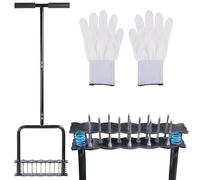 Deecam Aireador Cesped, aireador de césped para aflojar el Suelo y airear terrazas, Herramientas de aireación de césped premontadas para Patio, ventilación de césped, Herramientas de jardín