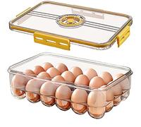 Deecam Hueveras para Frigorífico 24 Huevos, Huevera Nevera, Cajón Huevera de Plástico, Tipo Cajón Porta Huevos, Caja Almacenamiento Huevos Utilizado en Cocinas, Refrigeradores y Panadería