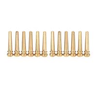 Deechate 12 Piezas Laton Folklorica Acustica Guitarra Puente Pin Clavija Una Metal
