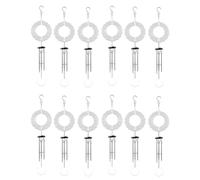 Deechate 12 Piezas Sublimación Wind Spinner Blanks Decoración Al Aire Libre, Campanillas de Viento Al Aire Libre para Exteriores con Tubos de Aluminio para Mamá Mujer