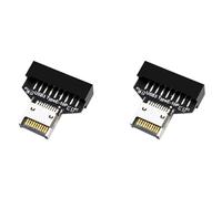 Deechate 2 adaptadores de extensión USB 3.2 tipo E de 20 pines a USB 19P frontal USB tipo A tipo C para placa base de escritorio