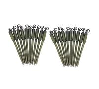 Deechate 20 Piezas Carpa Pesca Conector Giratorio PVA Tubo Bolsas VáStagos Bolsa SóLida VáStagos Plomo Insertar Terminal Final Aparejos de Pesca Pasto