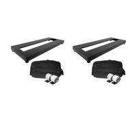 Deechate 2X Pedalera de Guitarra Pedalera de Efecto de Guitarra Pedalera de Aleación de Aluminio con Placa de Pedal de Efecto de Bolsa de Transporte, Tamaño Pequeño