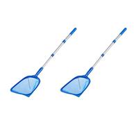 Deechate 2X Red para Skimmer de Piscina con Poste de 3 Secciones, Red para Skimmer de Piscina con Red de Fina, Poste TelescóPico, Skimmer Ultrafino para Piscina