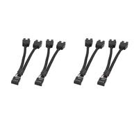 Deechate 4 cables de extensión USB para placa base de computadora, 9 pines, 1 hembra a 2 machos, divisor en Y, cable de extensión de audio HD para PC DIY