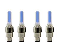 Deechate 4 Luces de Neón para Radios de Bicicleta, Luz LED para Bicicleta, Tapa de Válvula de Neumático, Linterna, Accesorios para Radios de Rueda de Bicicleta A