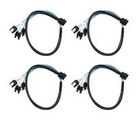 Deechate 4 mini SAS internos a cable, SFF-8643 a avance Breakout compatible con controlador de disco duro (1.6 pies)