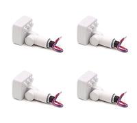 Deechate 4 mini sensores infrarrojos de cuerpo humano de 220 V, interruptor de sensor de cuerpo infrarrojo, luz LED de inundación, sensor de movimiento PIR, ajustable, color blanco