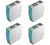 Deechate 4X -150W-24V Fuente de Alimentación de Riel DIN de 24 V y 150 W, Controlador de CA y CC, Fuente de Alimentación con Regulador de Voltaje de 100 V A 240 V
