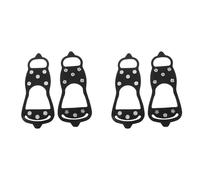 Deechate 4X de Agarre de Hielo de 8 Dientes para Zapatos de Invierno Al Aire Libre Antideslizante Senderismo Escalada de Montaña Hielo Nieve Crampones Zapato Antideslizante