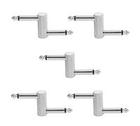 Deechate 5X 6.35 Adaptador Conector de Pedal Acoplador Tipo Conector para Pedal de Efecto de Guitarra 1/4 Pulgadas Adaptador Amplificador de Alta Calidad