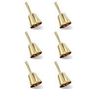 Deechate 6X Campana para Ladrar una Mano Muy Fuerte, Campana de Latón Macizo para Cena, Campana de Servicio, Campana de Entrenamiento para Mascotas, Cascabel, Dorado