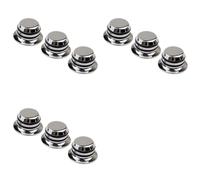 Deechate 9 Unids Guitar Metal Top Hat Tone Tuning Perillas para Guitarra Eléctrica Jazz Lp Chrome