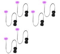 Deechate Ojos LED Brillantes de Halloween con Temporizador, 6 Piezas de Ojos de Esqueleto Iluminados, Ojos de Terror DIY para Máscaras, Calabazas, Lápidas y Accesorios C