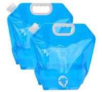 deegbbyi 2 Piezas Bidón de Agua Plegable, Bolsa de Almacenamiento de Aguas Portátil Plegable para Aguas Potable, 10 L Bolsas Agua Portátil, Bolsa Bidones de Agua Reutilizable, para Viajes, Camping