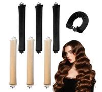 deegbbyi 6 Piezas Rizador de Pelo Sin Calor, Rizadores para Dormir Rizadors de Pelos con Gancho, Herramientas Peinado Bricolaje, Persona Perezosa Rizador de Pelo para Cabello Largo Medio Corto
