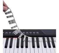 deegbbyi Pegatina para Teclado de Piano de 88 Teclas, Pegatinas Piano Extraíble, Pegatina de Nota de Teclado de Silicona, No es Necesario Pegar, para Principiantes, Niños