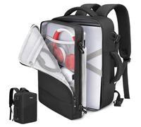 Deegotech Carrying Bag Backpack Fit for PS5/PS5 Pro, Protective Travel Case Bag Compatible with Playstation 5 Console, Disc, Controllers, Accessories and 15.6" Laptop, Water-resistant Game Bag, Black