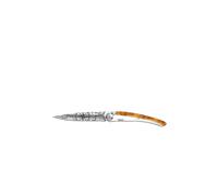 DEEJO Navaja de bolsillo con aspecto de carey brillante TERRA INCGNITA 37G plata