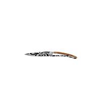 DEEJO Navaja de bolsillo enebro titanio TRIBAL 37G plata