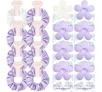 DEEKA Juego de 16 piezas de regalo para propuesta de dama de honor, pinzas para el pelo con tarjeta floral y coleteros de satén, caja de propuesta, regalo de fiesta nupcial, damas de honor, despedida