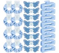 DEEKA Juego de 24 piezas de Last Toast On The Coast para despedida de soltera, regalos de propuesta de dama de honor, lentes de sol con forma de corazón, pinzas para el pelo, coleteros de satén, juego