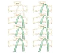 DEEKA Juego de 8 pinzas para el pelo para dama de honor, regalo de propuesta de dama de honor, con cinta, pinzas grandes para el pelo, regalos de despedida de soltera, regalos de fiesta nupcial