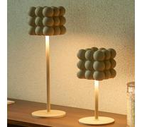 DEELUX Lámpara de Mesa Recargable,Lámpara de Mesa Táctil LED Regulable 2 Colores,lamparas sin cables Para Uso Interior/Exterior Apta Para Cena,Lectura,Dormitorio,Jardín Y Mucho Más(Beige 2Pcs)