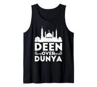 Deen Over Dunya Mezquita Musulmán islámico Camiseta sin Mangas