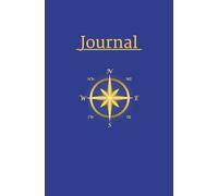 Deep Blue Journal: 5.25" x 8" Lined Pages with a Compass Rose on the Cover
