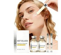 Deep Collagen,2pc Microneedling Serum,Suero Ampolla Hidratante de Colágeno Profundo con Péptidos Seda,Microneedling Facial Serums Antiarrugas,Serum Facial Mujer