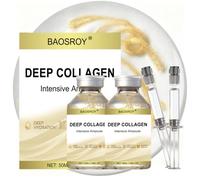 Deep Collagen,2pc Microneedling Serum,Suero Ampolla Hidratante de Colágeno Profundo con Péptidos Seda,Microneedling Facial Serums Antiarrugas,Serum Facial Mujer