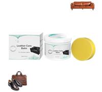 Deep-Conditioning Multipurpose Leather Care Balm, Leather Furniture Repair Paste, Leathers Cleaner Cream &Cleaning Paste, Natural Finish Protector for Sofa, Car Seats, Leathers (1pcs)