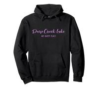 Deep Creek Lake MD My Happy Place Boating Fishing Idea de regalo Sudadera con Capucha
