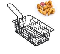 Deep Fryer Basket - Fry Basket With Handle - Chip Serving Frying Baskets | Restaurant Long Handle Fry Baskets | Multi-Function Food Presentation Gadget Tool For Postres, Bread, Grilled Chicken