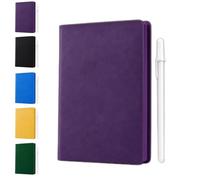 Deep Green Blank Notebook with White Gel Pen (Purple) | Aesthetic Writing & Sketch Journal, Color-Designed Pages Made for Creative Thinking, for Writing, Sketching, Planning