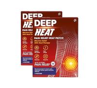 Deep Heat Odourless Patch Muscle XL - Almohadillas para aliviar el dolor de espalda, 2 x 4 parches, 400 g