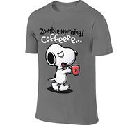 Deep Heather Amazing Zombie Snoopy Morning Men's Short Sleeve T-Shirt (XX-Large)