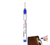 Deep Hole Marker - Drill Multi Purpose Long Nose Mechanical Pen, Waterproof Colorful Carpenter Nib Tool | Pocket Notebook Ink Quick Drying Black Red Blue Metal Wood Glass Colloid Furniture Layout Kit