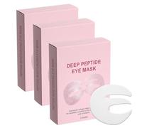 Deep Peptide Collagen Eye Mask, Under Eye Patches (3boxes) | for Dark Circles and Puffy Eyes, Three-Piece Design Covers Entire Eye Area