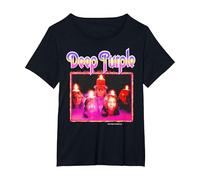 Deep Purple Burn Camiseta, Mujer Tallas Grandes, Negro, 4XL Grande