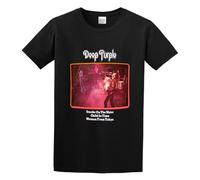 Deep Purple Smoke On The Water Child In Time Woman from Tokyo Unisex 100% Cotton Short-Sleeve T-Shirts Black XL