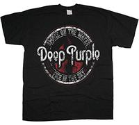 Deep Purple Smoke on The Water Design Rock Oficial Camiseta para Hombre (Large)